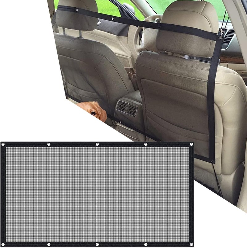 Flygun Black Fence, Pet Barrier Backseat Mesh, Car Divider Net, Dog Guardrail, SUV Pickup Small Car (45.2In x 24.4In) - Image 1